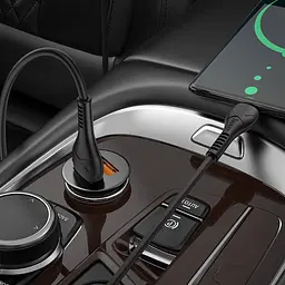Адаптер і до автомобільний HOCO NZ1 Developer Type-C 36W чорні - мініатюра 4
