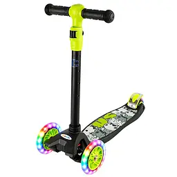 Самокат триколісний складаний ScooTer Green Black 0072R