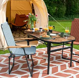 Стіл Bo-Camp Woodbine Oval 100x70 cm Black/Wood look (1404185) - мініатюра 8