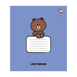 Зошит Yes Line Friends Stylish А5 12 аркушів лінія (767646), в асортименті - мініатюра 2
