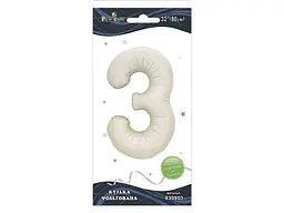 Кулька фольгована цифра PELICAN 32 (80 см) 1 3 молочна