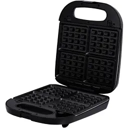 Мультимейкер Liberton LSM-5107, Black/Silver, 1400W, 4в1 гриль, трикутні сендвічі 4шт, бельгійські вафлі 2шт, горішки 12шт, антипригарне покриття, індикатор живлення та готовності, автоматичний контроль температури - мініатюра 3