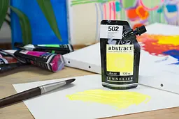 Акрилова фарба Sennelier Abstract, 120 мл, Флуоресцентний жовтий (Fluo Yellow) - мініатюра 4
