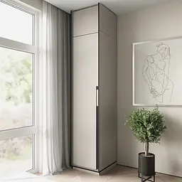 Шафа розпашна Moreli Ramo FR-0012 зі штангою для одягу та антресоллю 518х570х2500 мм Кашемір