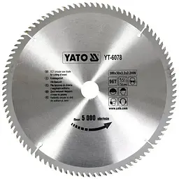 Диск пиляльний победітовий по дереву YATO 300х30х3.2х2.2 мм (YT-6078)
