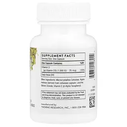 Витамин D D-1,000 90 капсул Thorne vit0006398 - миниатюра 2