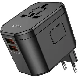 Зарядний пристрій Hoco AC15 2 USB/ Type-C 20W чорний