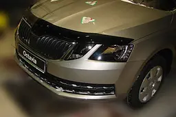 Дефлектор капоту мухобійка Skoda Octavia A7 2017- - мініатюра 2