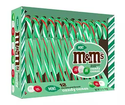 Льодяники M&M's Chocolate Mint Flavored Candy Canes 150g - мініатюра 2