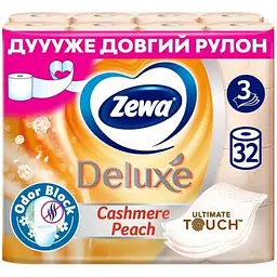 Туалетний папір ZEWA 32шт 3шар Deluxe Персик