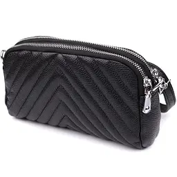Сумка прошита трикутниками з натуральної шкіри Vintage 22х13х6,5 см sum0027518 - мініатюра 3