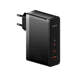 Мережевий зарядний пристрій Baseus GaN5 Pro 3 порта, USB + Type-C 140W Черный (CCGP100201)
