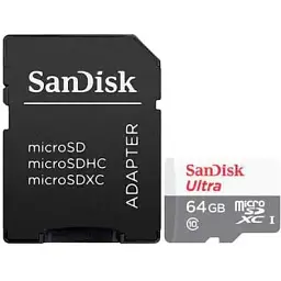 Карта пам'яті SanDisk 64GB microSD class 10 Ultra Light (SDSQUNR-064G-GN3MA)