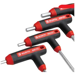 Набор отверток Wurth Zebra Red Stripe с Т-образной рукояткой с шариком, 7 шт. (5751914062)