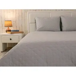 Покривало Руно двостороннє декоративне Velour Dark Grey ромб 150х220 см (360.55_Dark Grey ромб) - мініатюра 8