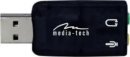 Звукова карта USB AUX jack, 2 x TRS (Mic + Ear) Virtual 5.1 Channel, Media-Tech