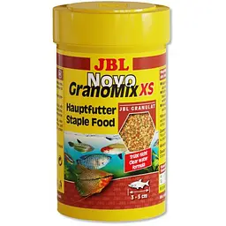 Основний корм в гранулах JBL NovoGranoMix XS для маленьких риб розміром від 3 до 5 см 100 мл