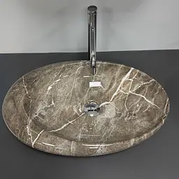Умивальник VBI Vicenza накладний 58x36 см brown stone glossy VBI-014805 - мініатюра 4