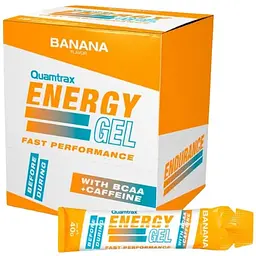 Энергетический гель Quamtrax Energy Gel + caffeine банан 18 шт. х 40 г