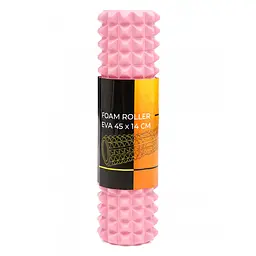 Масажний ролик Cornix EVA 45 x 14 см (валик, ролер) XR-0336 Light Pink - мініатюра 2
