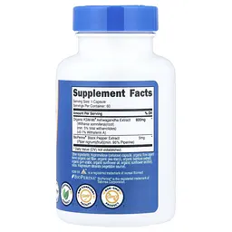 Екстракт кореня ашваганди Nutricost KSM-66 Ashwagandha Root Extract 600 мг 60 капсул - мініатюра 2