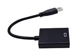 Переходник USB 3.0 Type-A --> HDMI AF кабель 20см, черный - миниатюра 5