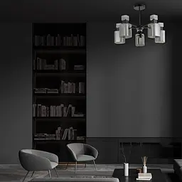 Люстра Ardero BL1150-1 OLIVIA під лампу чорний - мініатюра 3