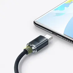 Кабель Baseus Crystal Shine Series Fast Charging Type-C 100W (1.2m) black (CAJY000401) - мініатюра 4