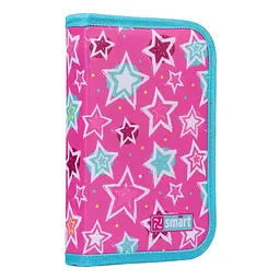 Пенал твердий SMART одинарний із двома клапанами HP-04 Shine Bright рожево-бірюзовий (532817)