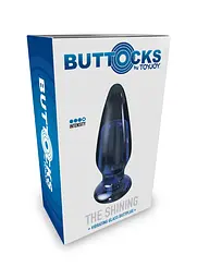 Анальна пробка Buttocks The Shining 11.5 см (синій) - мініатюра 11