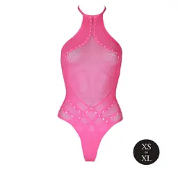 Боді Ouch! With Halter Neck, XS/XL (рожевий) - мініатюра 3