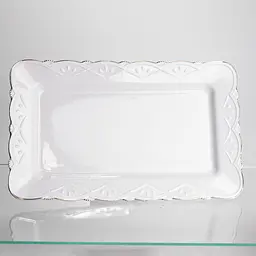 Тортівниця порцелянова  Yiwu  White Square 35.5х35.5 см квадратна на ніжці Yiwu 120-YH-HG060 - мініатюра 6