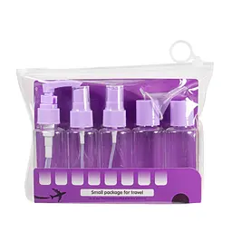 Дорожній набір ємностей для косметики WH Travel Bottles Set. 5 шт, Пурпурний