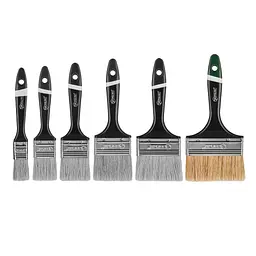 Пензель флейцевий Polax 4″, тип «Англійська», професійний, змішаний ворс, пластикова ручка (10-006) - мініатюра 6