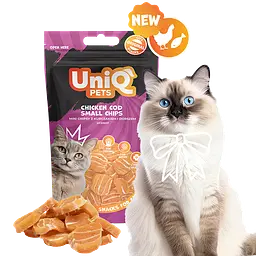 Ласощі для котів Uniq PETS CAT SNACKS MIMI Міні чіпси з курки та тріски, 50 г