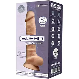 Фалоімітатор з вібрацією SilexD Vetus Vibro Flesh (MODEL 1 Size 8in) - мініатюра 2