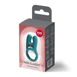 Ерекційне віброкільце з подвійною стимуляцією клітора Fun Factory NŌS CLASSIC Bottle Green, 2 мотори - мініатюра 8