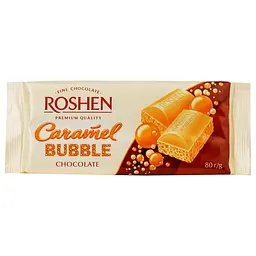 Уцінка. Шоколад Roshen білий пористий карамельний 80 г (797116)  - мініатюра 2
