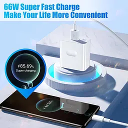 Зарядний пристрій GBULTR 66W SuperCharge для Huawei та Honor, USB-C 6A з кабелем 1 м - мініатюра 7