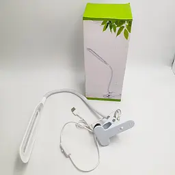 Світлодіодна настільна USB-лампа, гнучка, на прищіпці, 24 LED, UKC XSD 206, біла - мініатюра 3