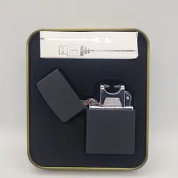 Електроімпульсна запальничка дугова usb чорна на подарунок Jinlun 215