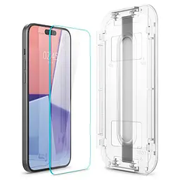 Захисне скло Spigen Glass tR EZ Fit 2 Pack Transparency для iPhone 16 Plus | 15 Plus (AGL06883) - мініатюра 2