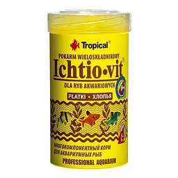 Сухий корм для акваріумних риб Tropical в пластівцях Ichtio-Vit 100 мл для всіх акваріумних риб