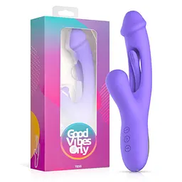 Вібратор-кролик із вагінальним відростком Good Vibes Only - Tess Rabbit Vibrator with G-Spot Stimulator - мініатюра 8