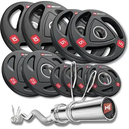Набір олімпійський Hop-Sport PRO 50кг з W-подібним грифом