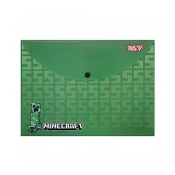 Папка-конверт Yes А4 на кнопці "Minecraft Creeper"