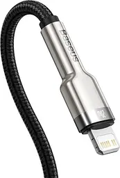 Кабель Baseus Cafule Series Metal Cable Type-C to iP PD 20W 0.25m black (CATLJK-01) - мініатюра 2