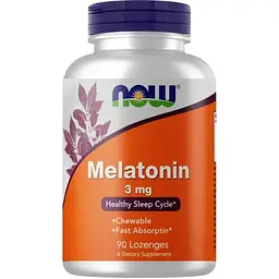Амінокислота Melatonin 3 mg, 90 жувальних таблеток NOW vit0003878 - мініатюра 2