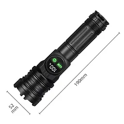 Ліхтар з функцією зуму NIGHT VISION FLUORESCENCE 701-PM10-TG, Li-Ion акумулятор, ЗУ Type-C, індикація заряду (47152-701_302) - мініатюра 7