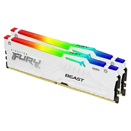 Оперативна пам'ять Kingston Fury 32GB (2x16GB) DDR5 5600MHz FURY Beast White RGB (ex.HyperX) (KF556C40BWAK2-32)